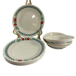Corning Corelle Farm Fresh Lot 8 Pieces Bowls Bread Side Plates Modern Farmhouse